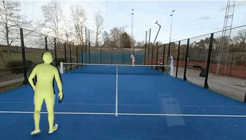 temporal person detection with player geometry